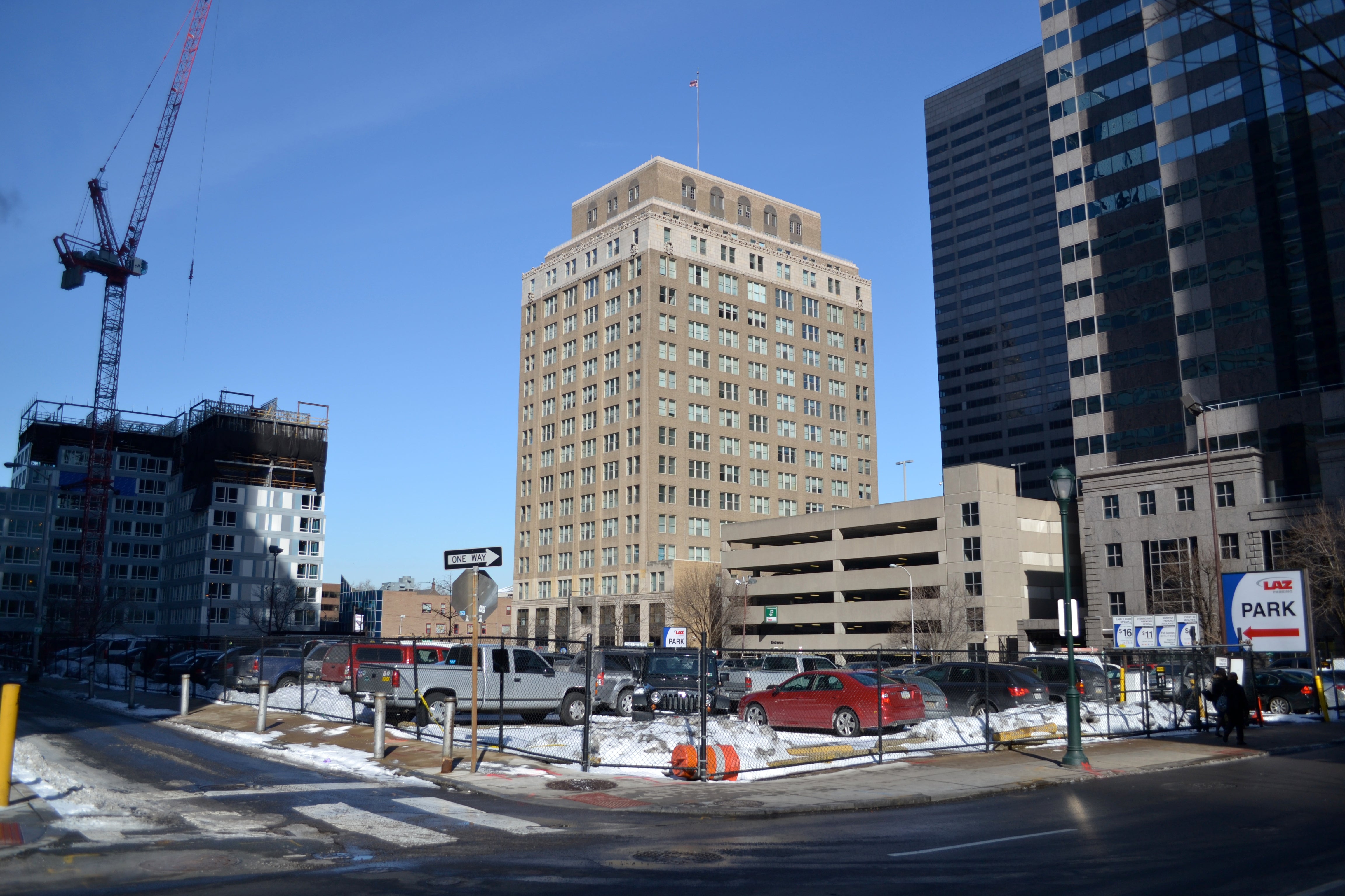 The Comcast Innovation and Technology Center will be built in what is now this parking lot