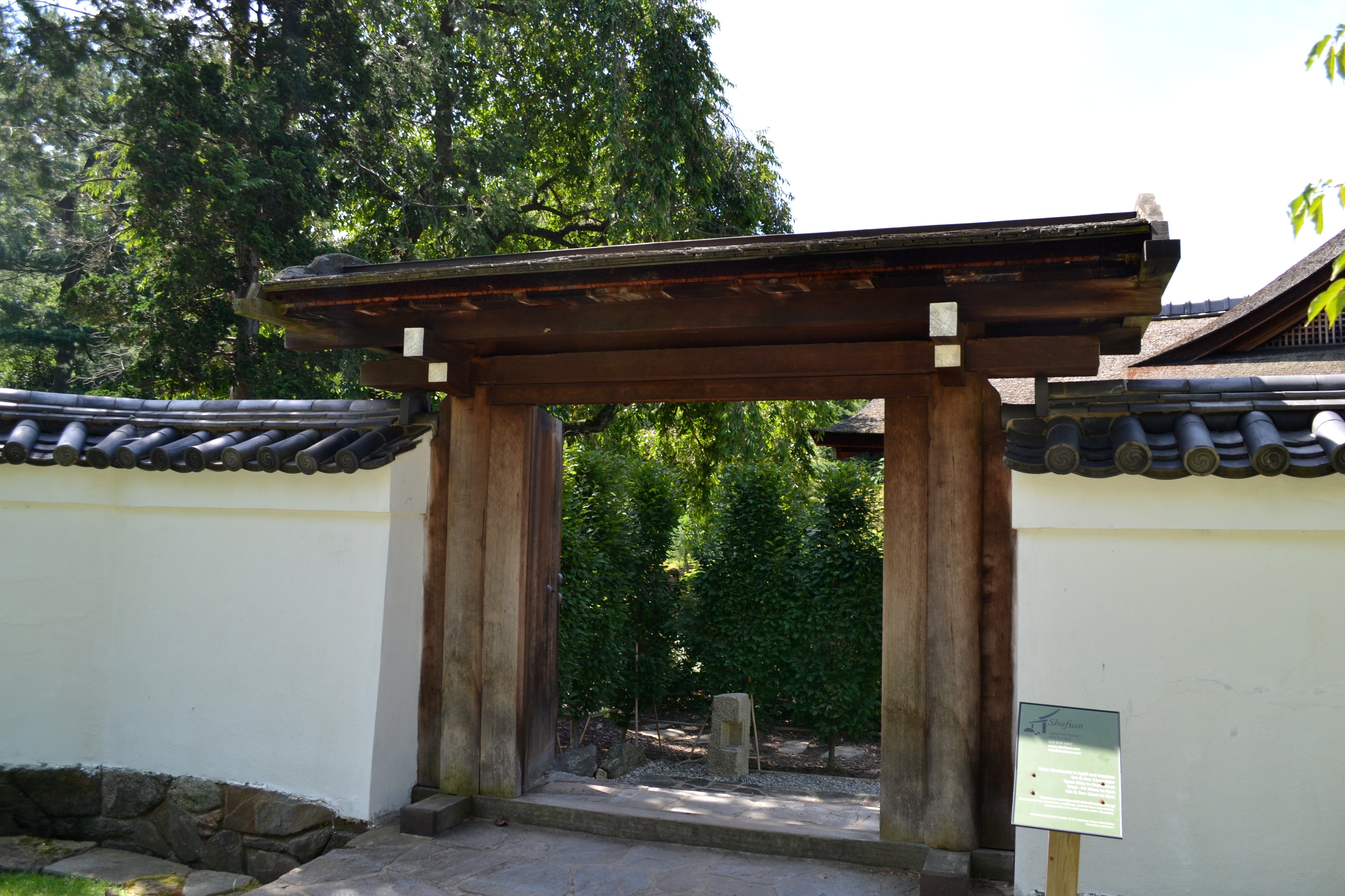 The historic entryway gate is an important feature of Shofuso