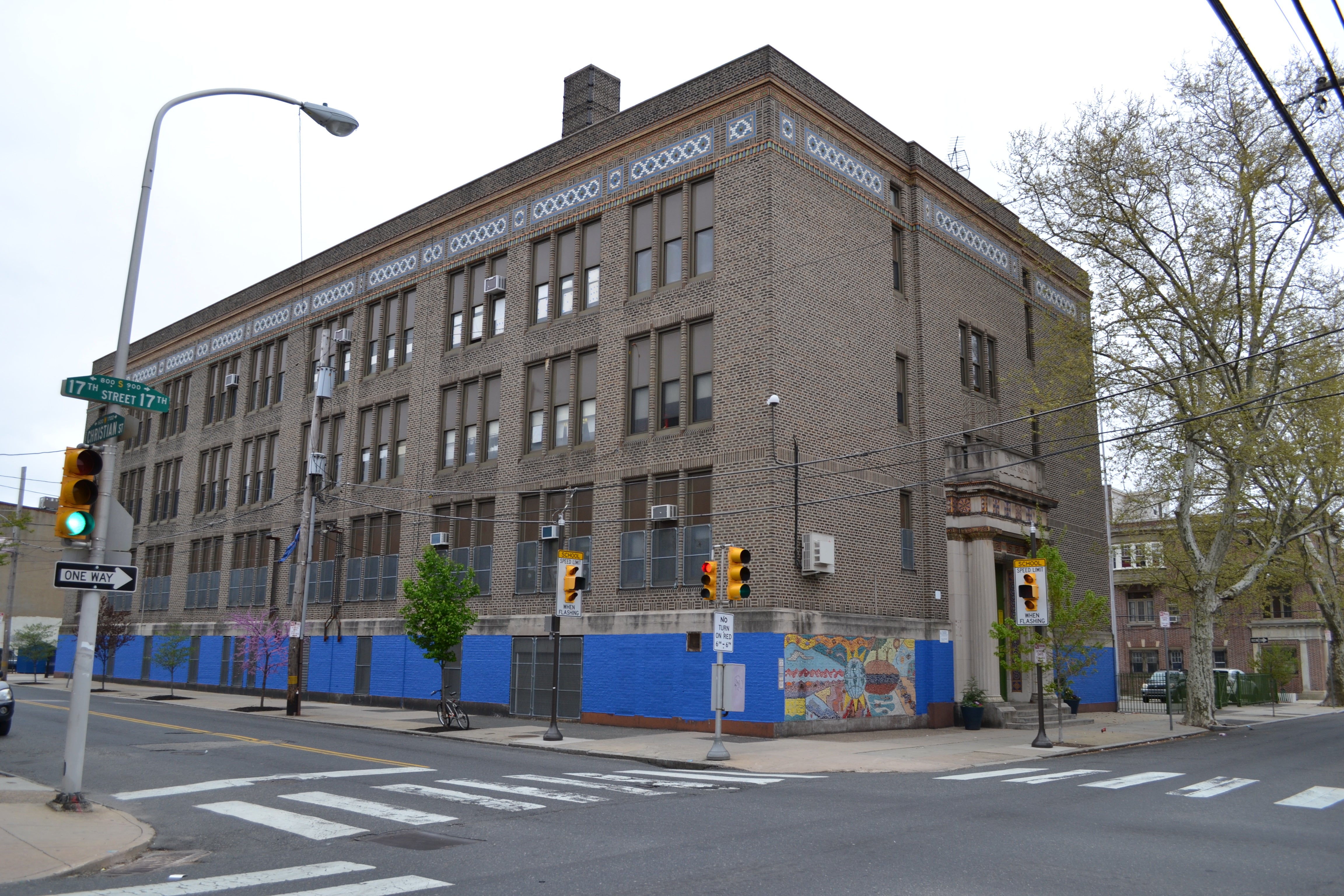The project scope is limited to the schoolyard, not the full permitter of the building