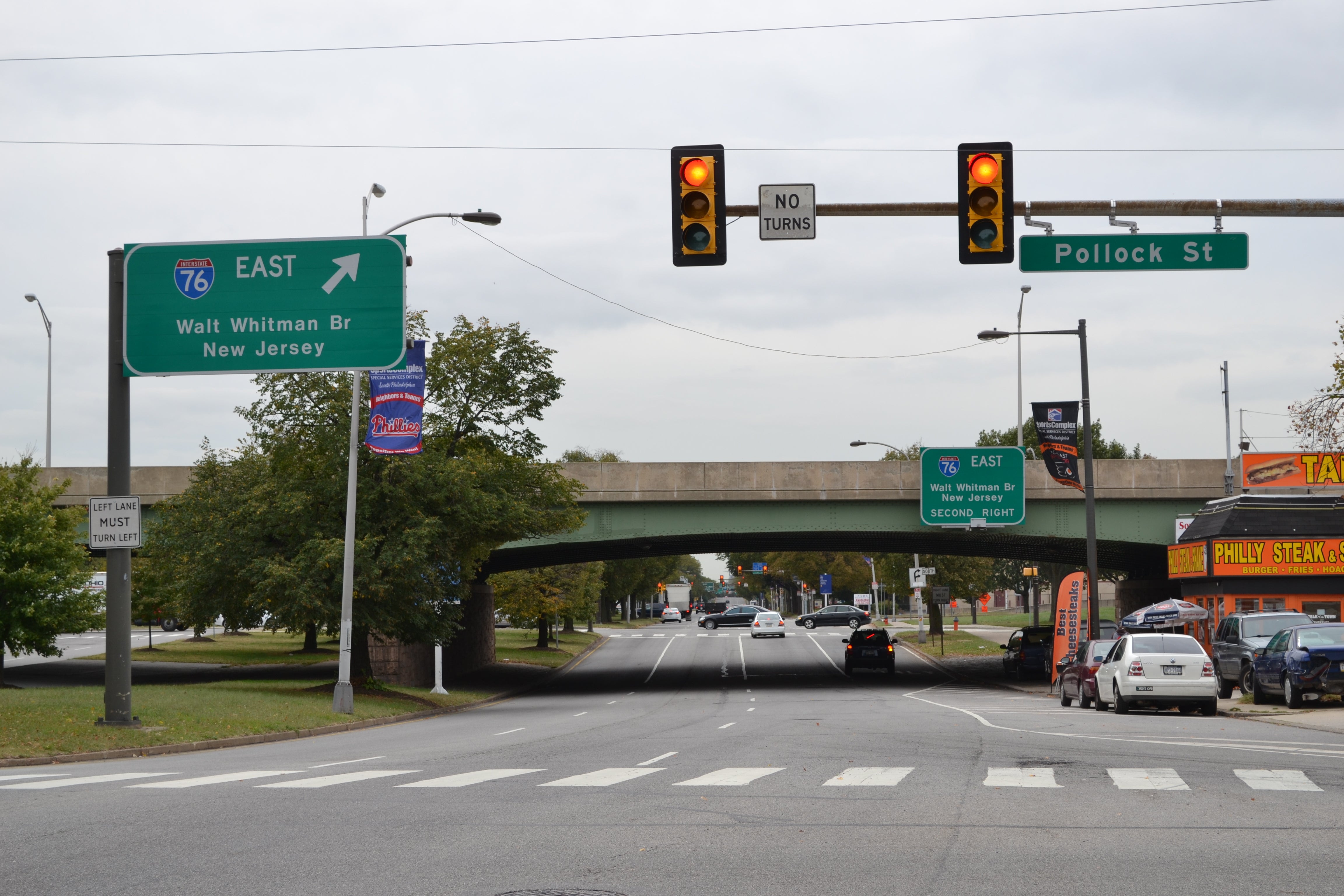 The sidepath would bring users beneath both I-76 and I-95