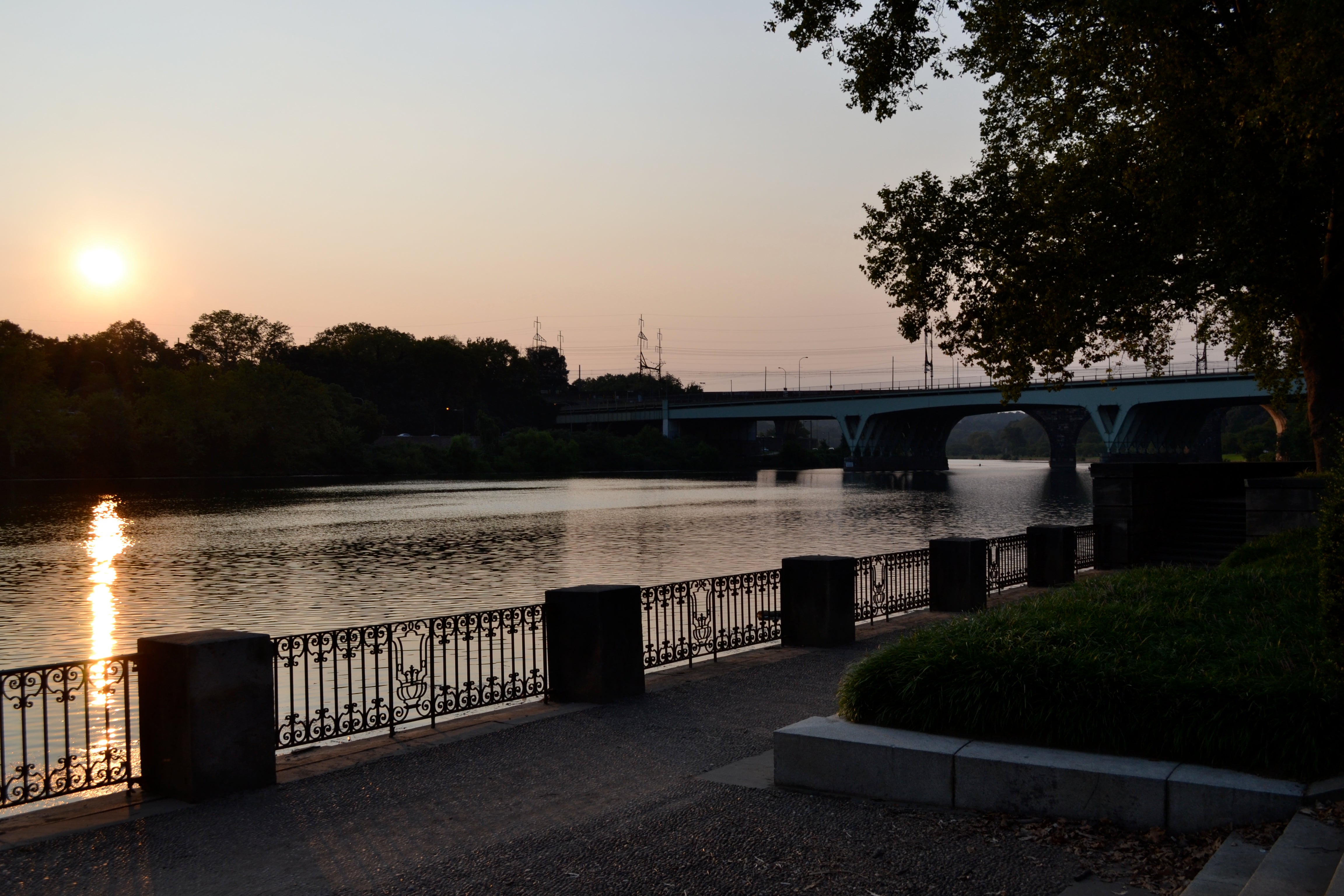 The tour wrapped up just as the sun was setting over the Schuylkill's western bank