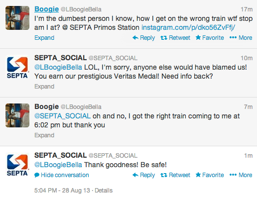 Tweets with SEPTA