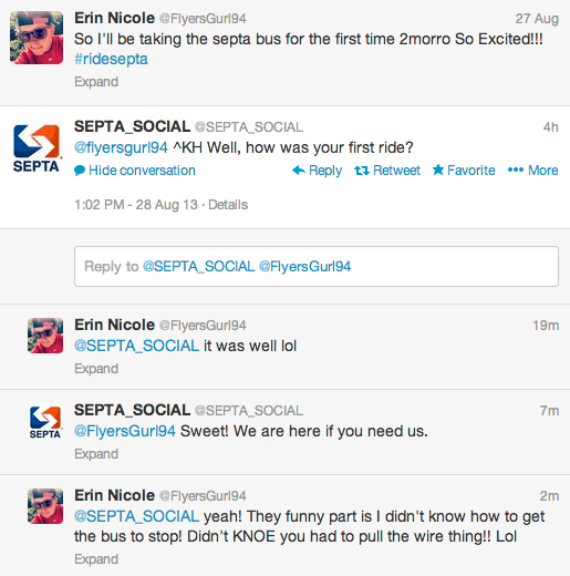 Tweets with SEPTA