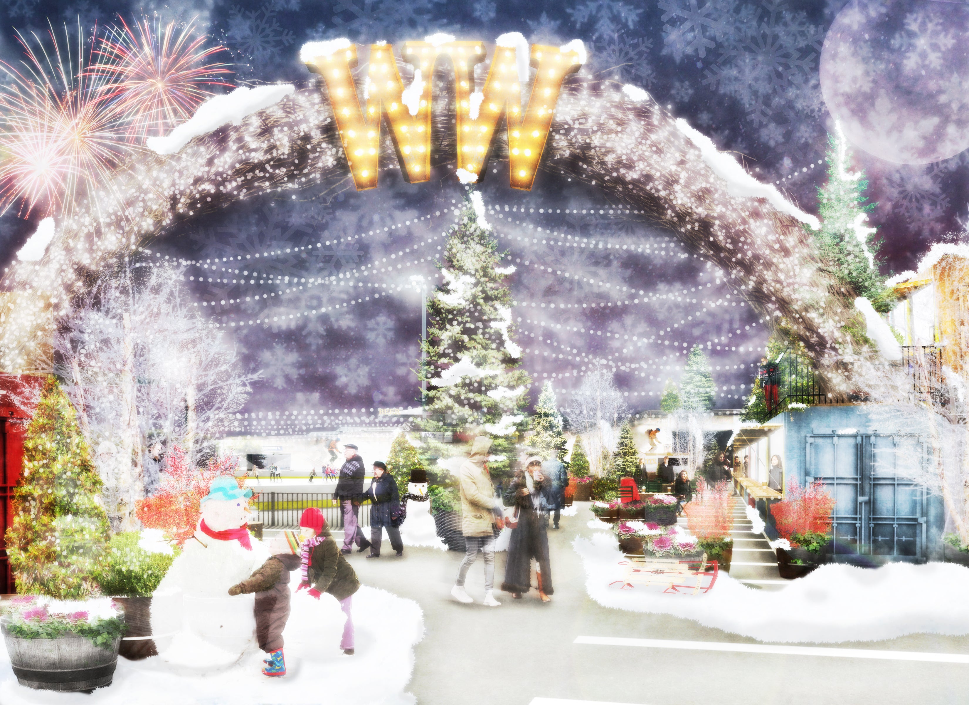 Waterfront Winterfest at Penn's Landing, Rendering by Groundswell Design Group