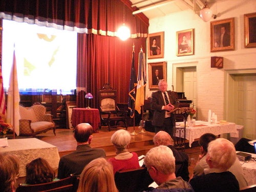 Noted American Revolution historian Dr. Robert Selig highlighted an event last night at the Historical Society of Frankford celebrating this year's designation of the Washington-Rochambeau Revolut