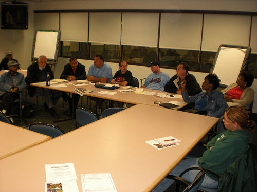 The Frankford Civic Association board at its Oct. 1, 2009 meeting at the Frankford Hospital.