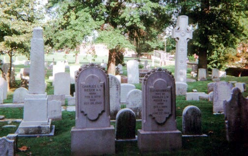 Reiger tombstones in the graveyard of Trinity Oxford Church near Burholme, where black and white residents were buried together in the 18th century.