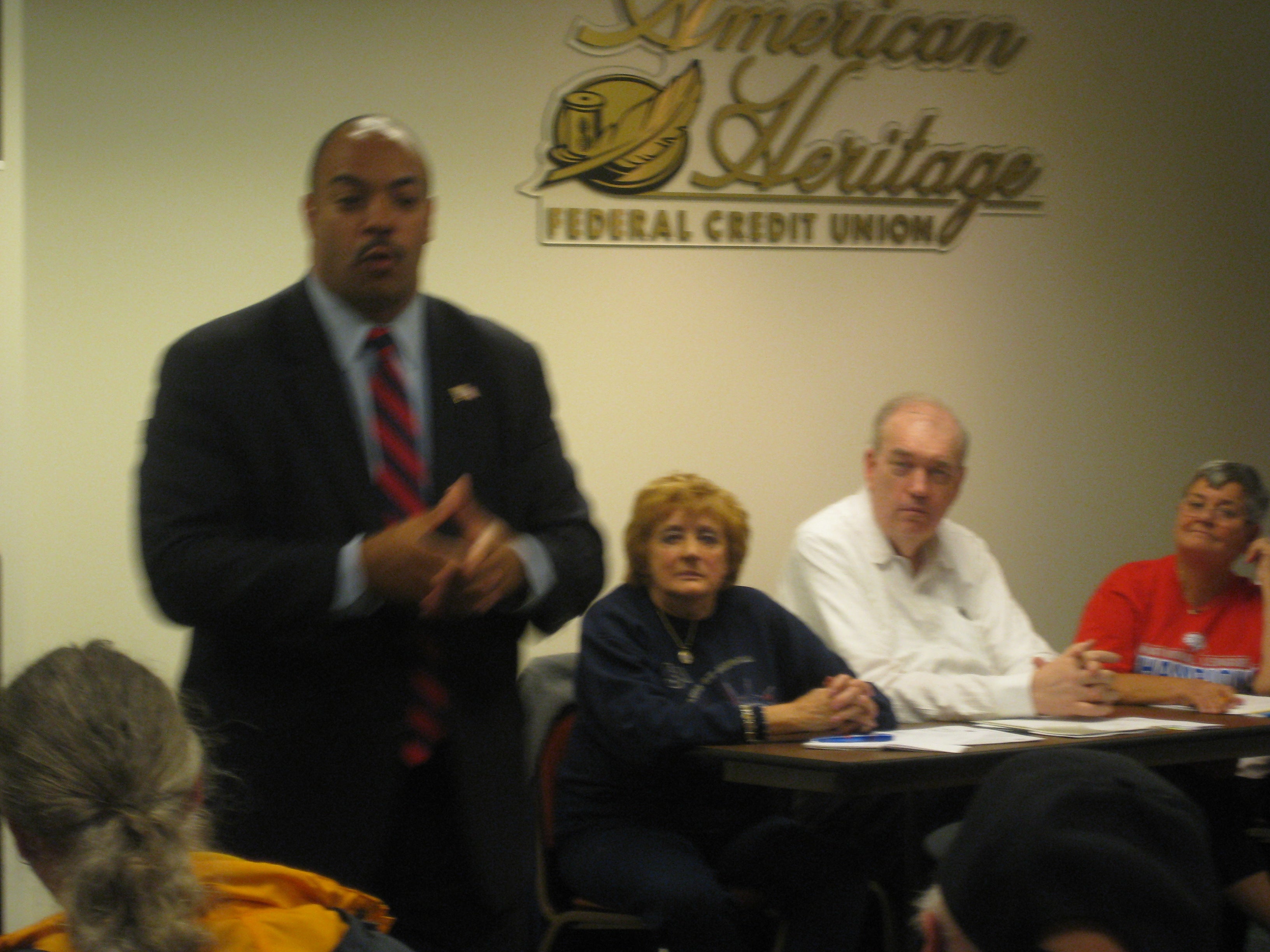 Democratic District Attorney candidate Seth Williams was one of three candidate to address GBCL members last night.