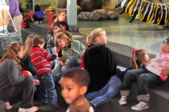 The Paton and Schaible families, from Northeast Philly, were enjoying the Shadow Trax Models as they performed at the Philadelphia Zoo's Christmas party in December. One family member proudly show