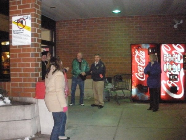 Joe Glackin had no idea his family and friends were waiting for him outside when he finished his final Acme shift. Photo courtesy of Padraic Glackin.