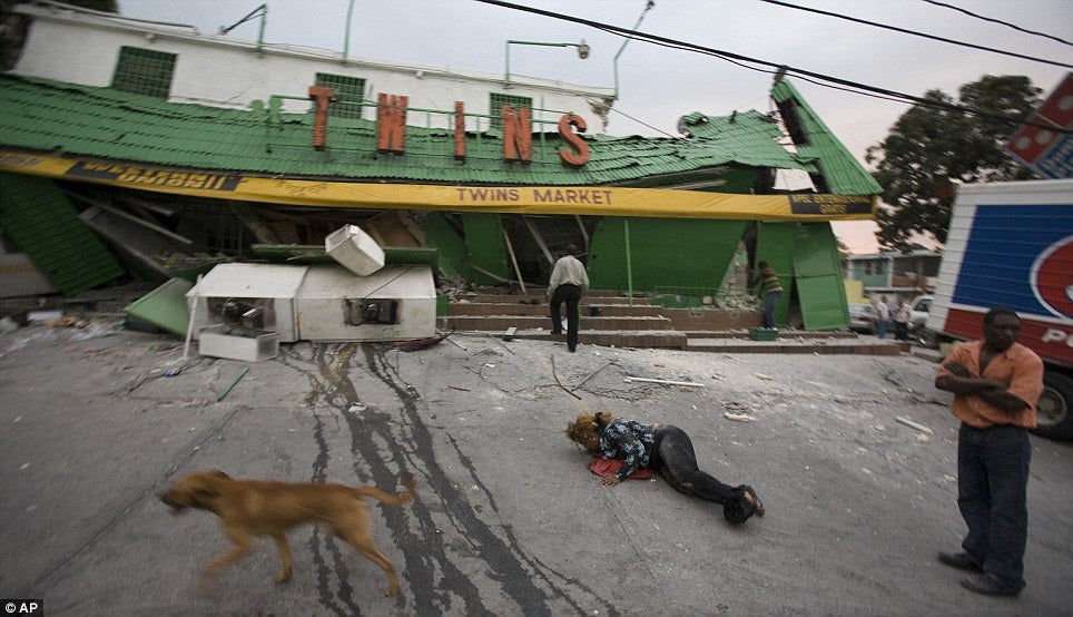 An example of the rampant destruction following last week's earthquake in Haiti. Photo courtesy of the Association Press.