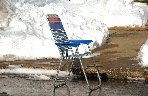 People in the Northeast were saving spots even during that mini storm in December '09. Photo by Bill Achuff. People in the Northeast were saving spots even during that mini storm in December '09. Photo by Bill Achuff.