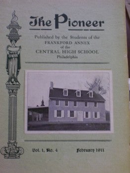 One of the first editions of The Pioneer, Frankford High School's student newspaper.