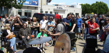 Hundreds of people packed Frankford Avenue May 15 for the May Fair. Photo by Donny Smith.