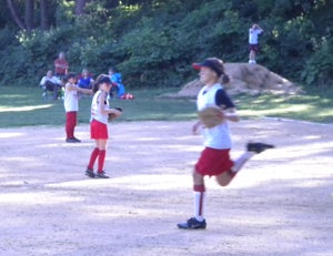 Players assume defense positions for the Fok-Rok offense. Photo by Laura D'Alfonso.