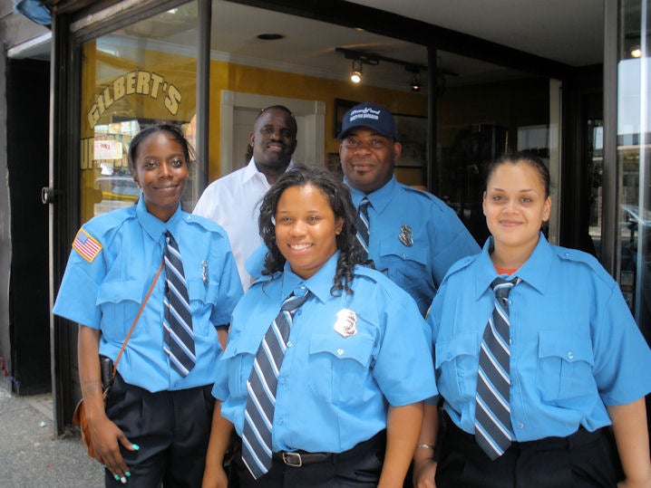 The original four Safety Ambassadors and their supervisor. Two more ambassadors and a two-person detail team have since been added.