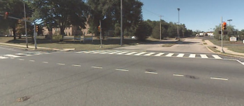 The intersection where a man approached two young girls in Bustleton, courtesy of Google maps.