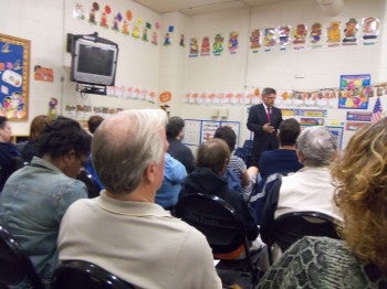 Former Philadelphia City Controller Jonathan Saidel at Take Bake Your Neighborhood meeting Oct. 17. Former Philadelphia City Controller Jonathan Saidel at Take Bake Your Neighborhood meeting Oct. 17.