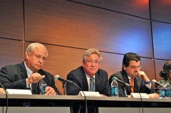 From left, Northeast GOP candidates for city council-at-large: Al Taubenberger, Denny O'Brien, Joe McColgan. Photo by Pamela Seaton. From left, Northeast GOP candidates for city council-at-large: Al Taubenberger, Denny O'Brien, Joe McColgan. Photo by Pamela Seaton.