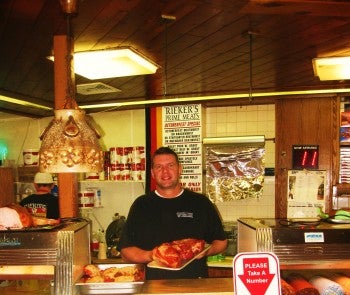 Marcus Rieker, third generation owner of Reiker's Prime Meats in Fox Chase. Photo by G. E. Reutter